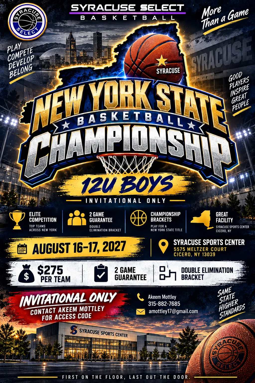NY State Championship 12U Boys – Aug 16–17, 2027